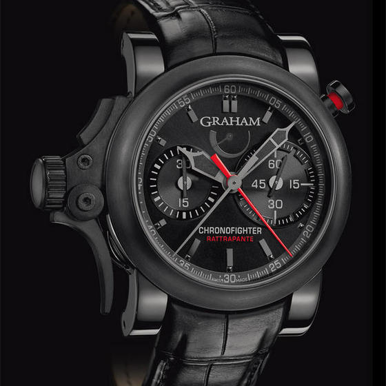 GRAHAM LONDON 2TRRB.B08A CHRONOFIGHTER TRIGGER BACK IN BLACK RATTRAPANTE replica watch
